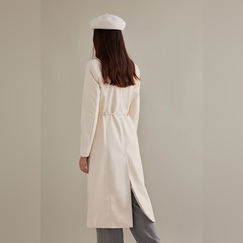 Anthropologie Avec Les Filles Faux Leather Trench Coat - Picture 10 of 13